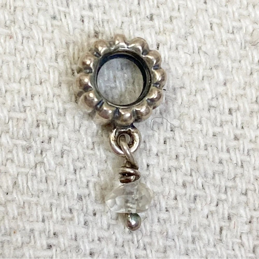 Pandora April Birthstone Quartz Dangle Charm